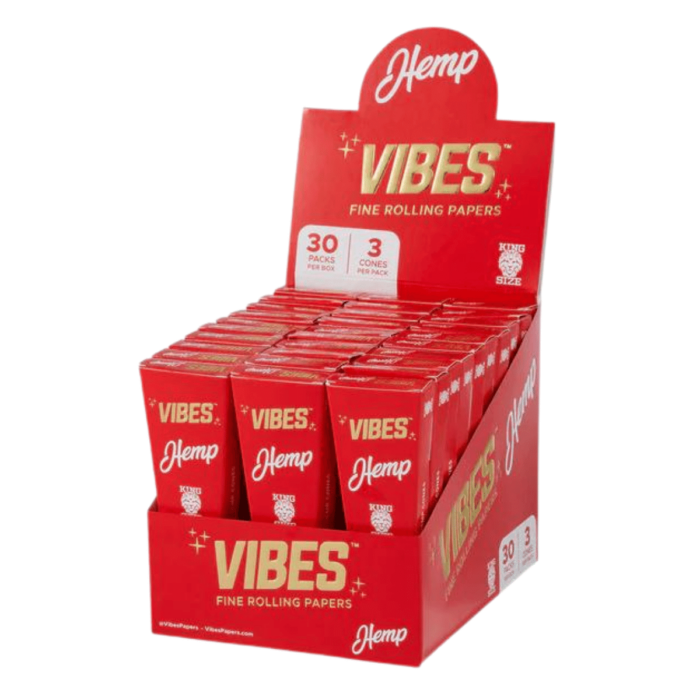 Vibes Cones King Size - Hemp Paper - 30 Pack