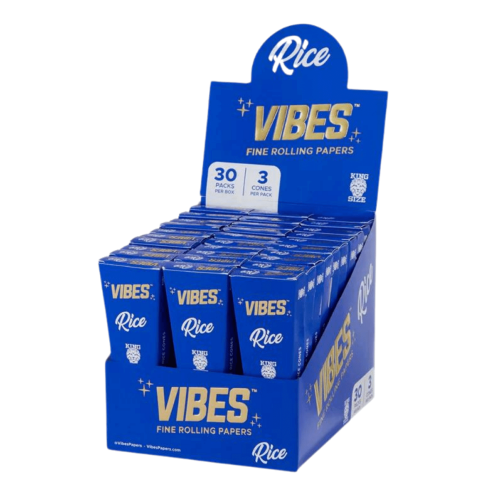 Vibes Cones King Size - Rice Paper - 30 Pack